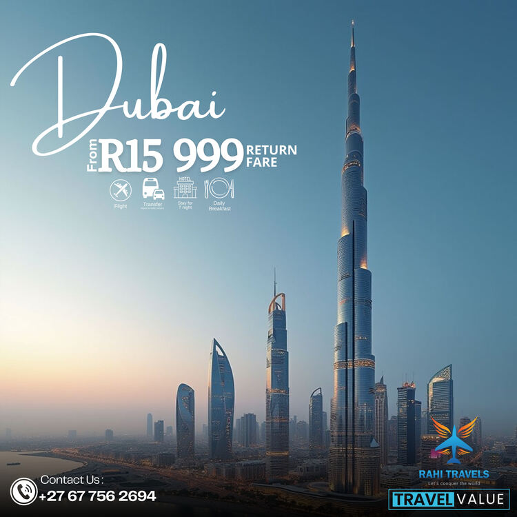 Dubai Holiday Package from R15,999