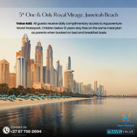 5★ One&Only Royal Mirage – Jumeirah Beach, Dubai