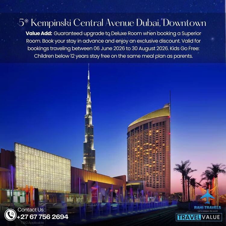 5★ Kempinski Central Avenue Dubai – Downtown