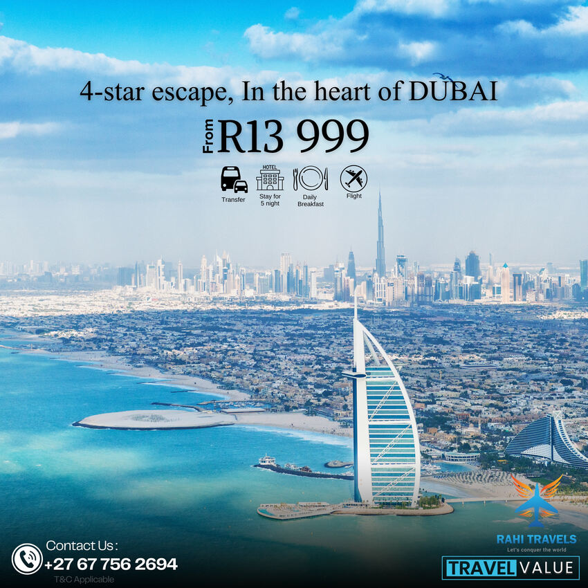 4-Star Escape in the Heart of Dubai – From R13 999