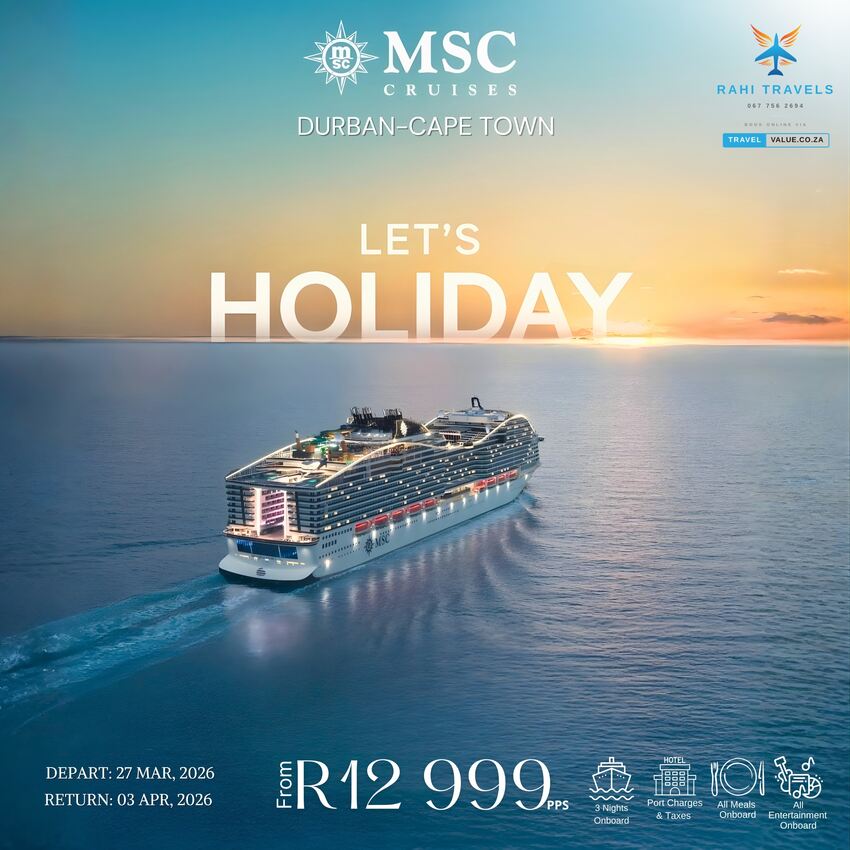 MSC Cruises: Durban – Cape Town Holiday Experience
