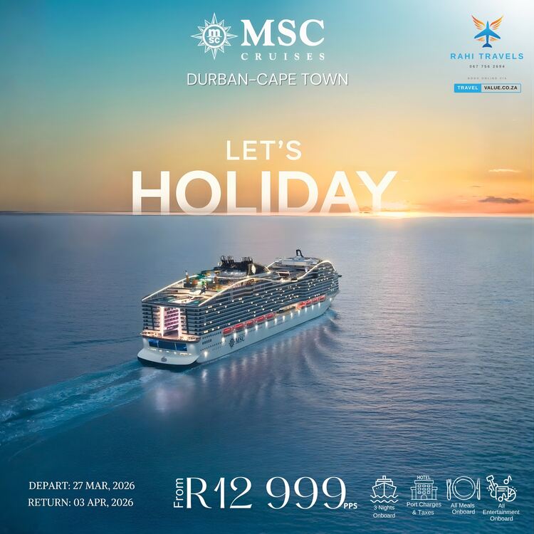 MSC Cruises: Durban – Cape Town Holiday Experience